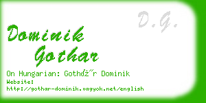 dominik gothar business card